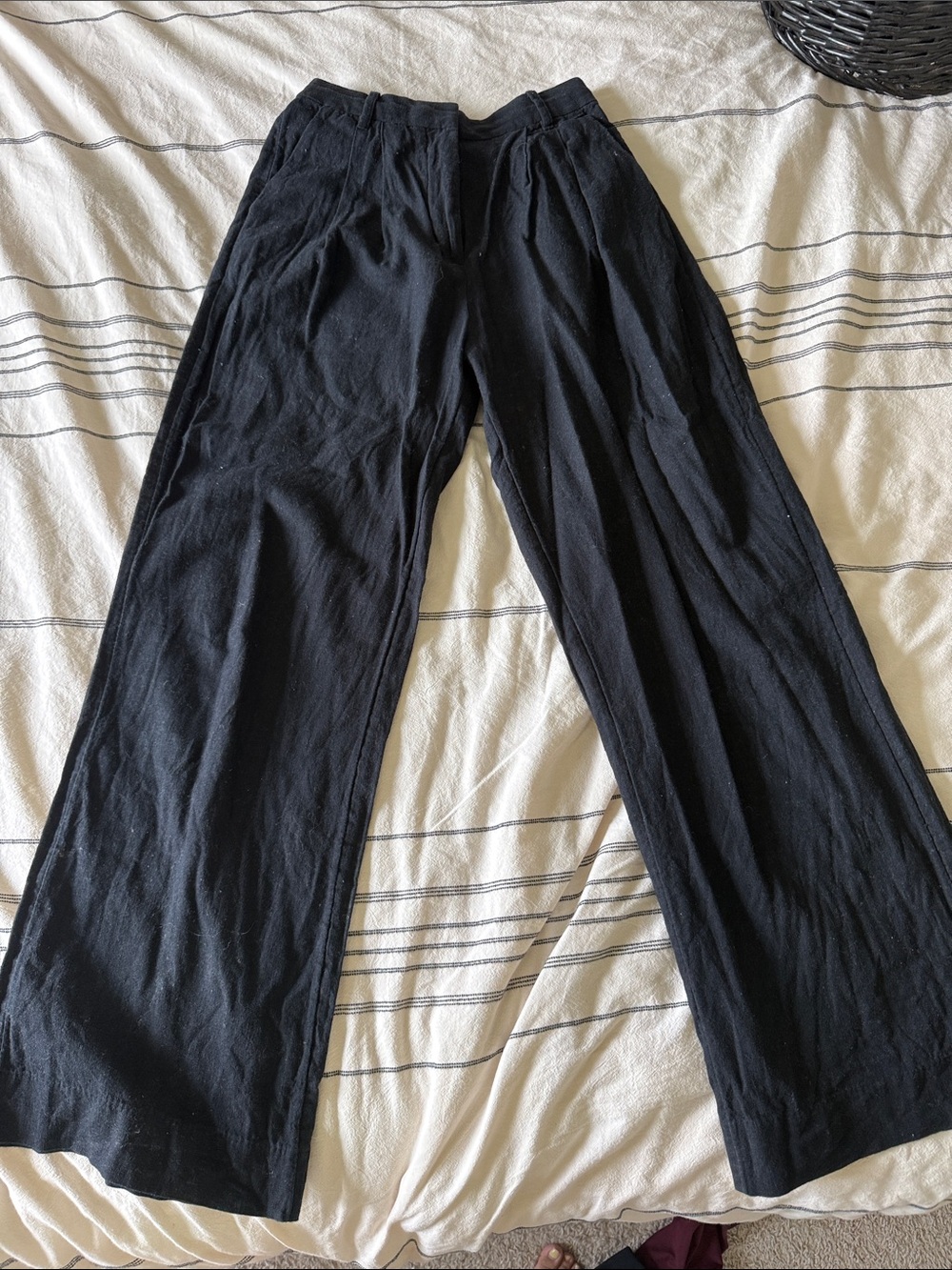 Abercrombie Black Linen Trouser XS